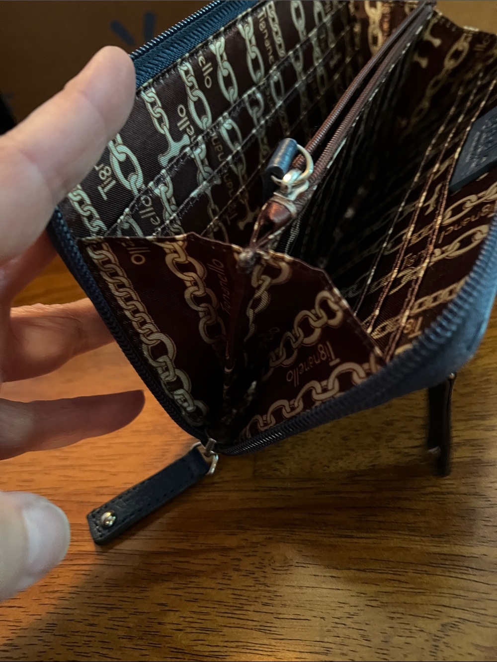 Tignanello Navy Leather Zip Wallet - Picture 7 of 7
